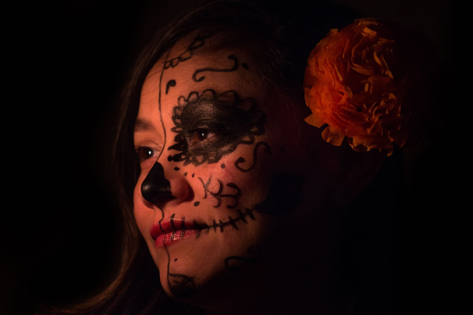 Woman with face painting